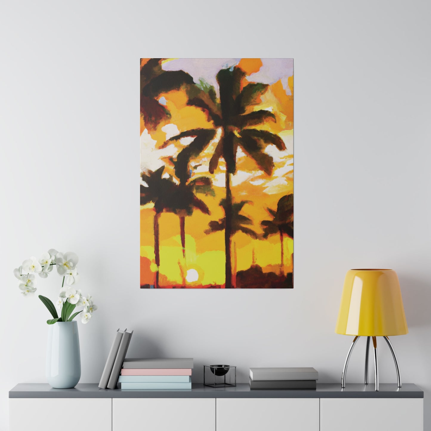 3197H - Miami Beach Sunset Painting Print | Miami | Beach | Sunset | Poster | Home Decor | Wall Art | Canvas