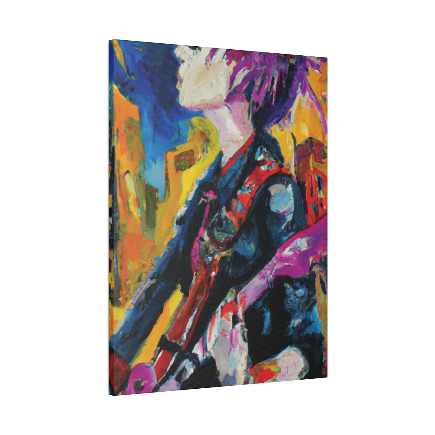 8245D - Rockstar Oil Painting Style Print | Poster | Home Decor | Wall Art | Music Art | Canvas