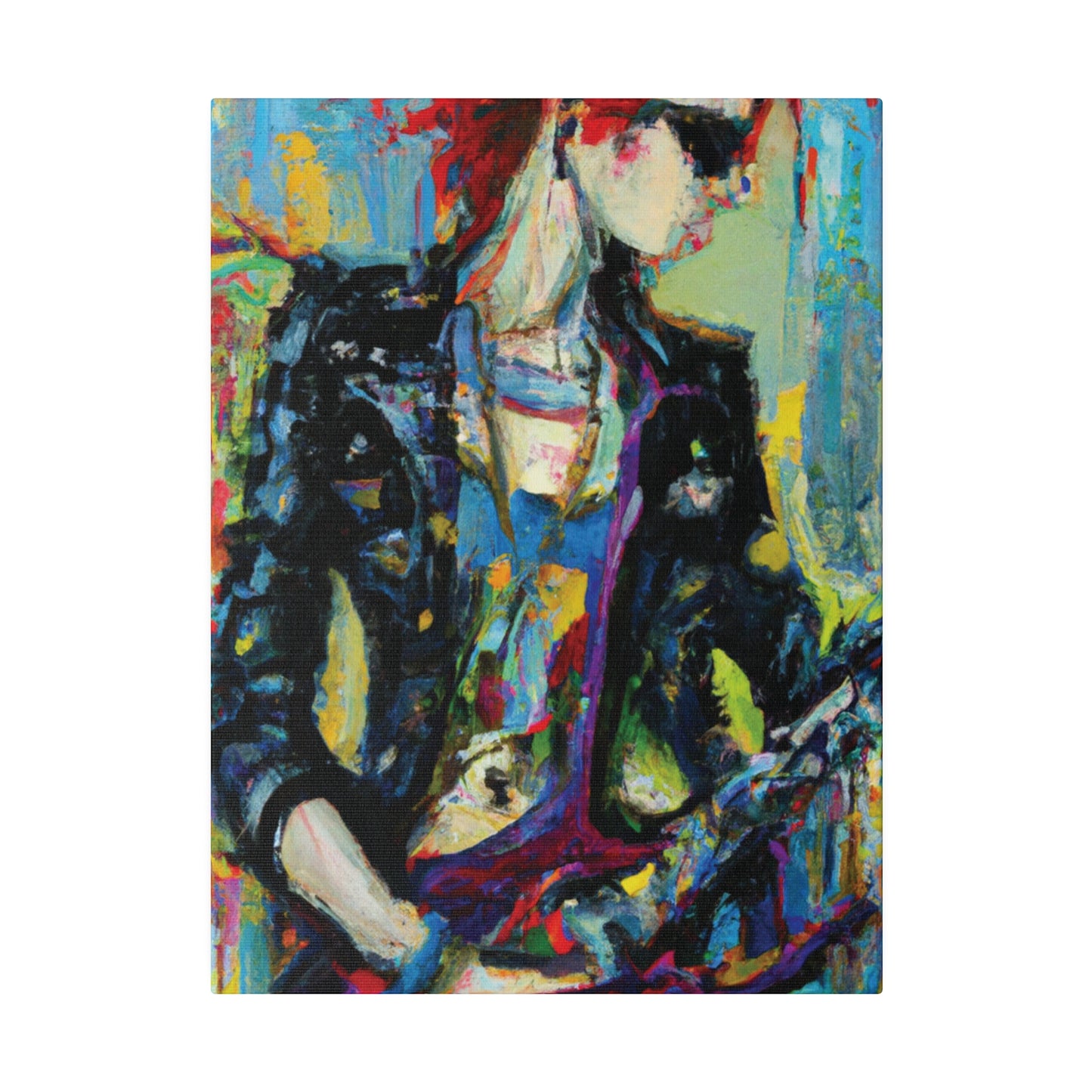 9745J - Rockstar Oil Painting Style Print | Poster | Home Decor | Wall Art | Music Art | Canvas