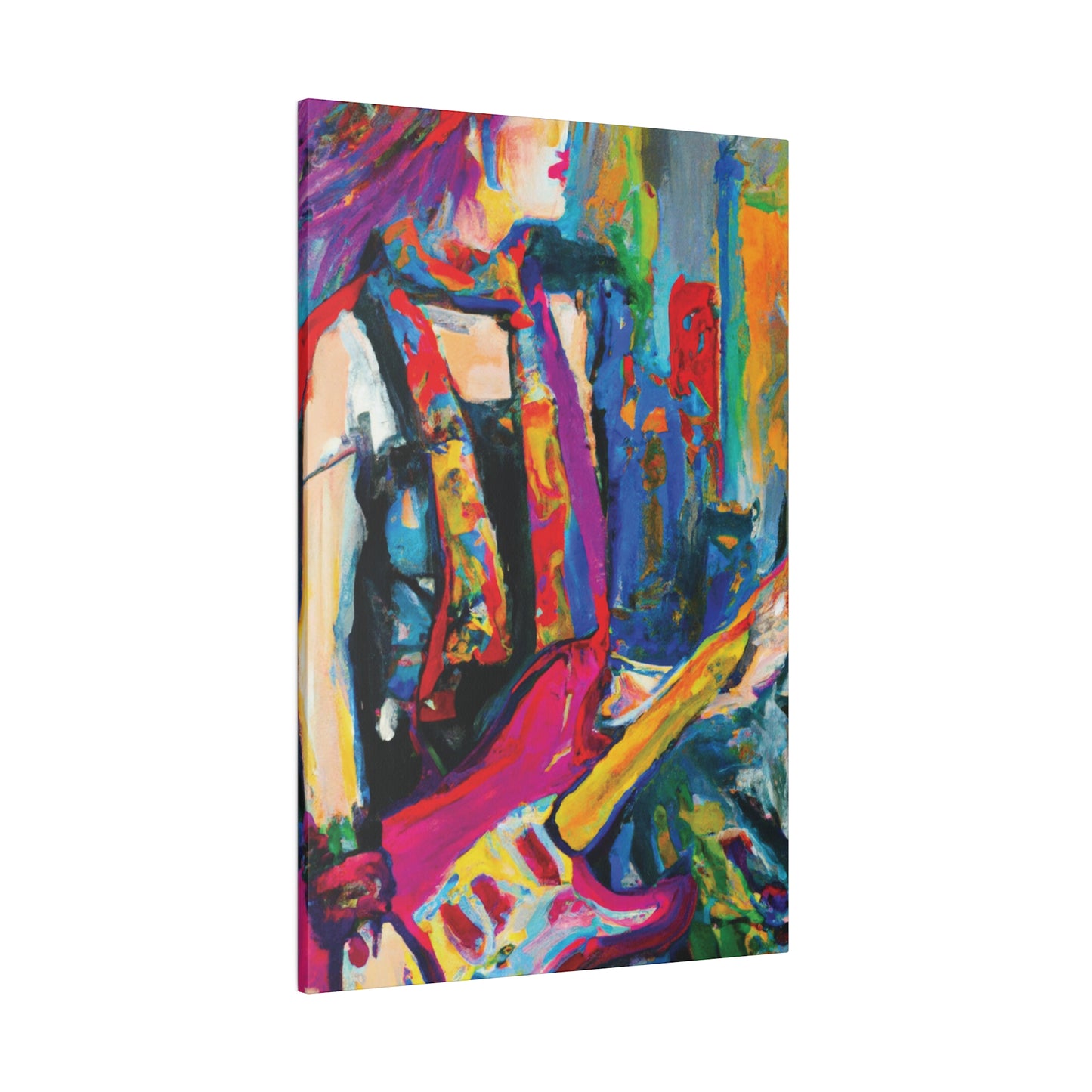 9798G - Rockstar Oil Painting Style Print | Poster | Home Decor | Wall Art | Music Art | Canvas