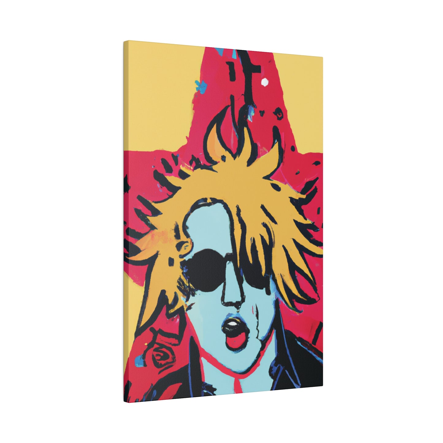 8143X - Rockstar Painting Print | Face | Abstract | Poster | Home Decor | Wall Art | Music Art | Canvas