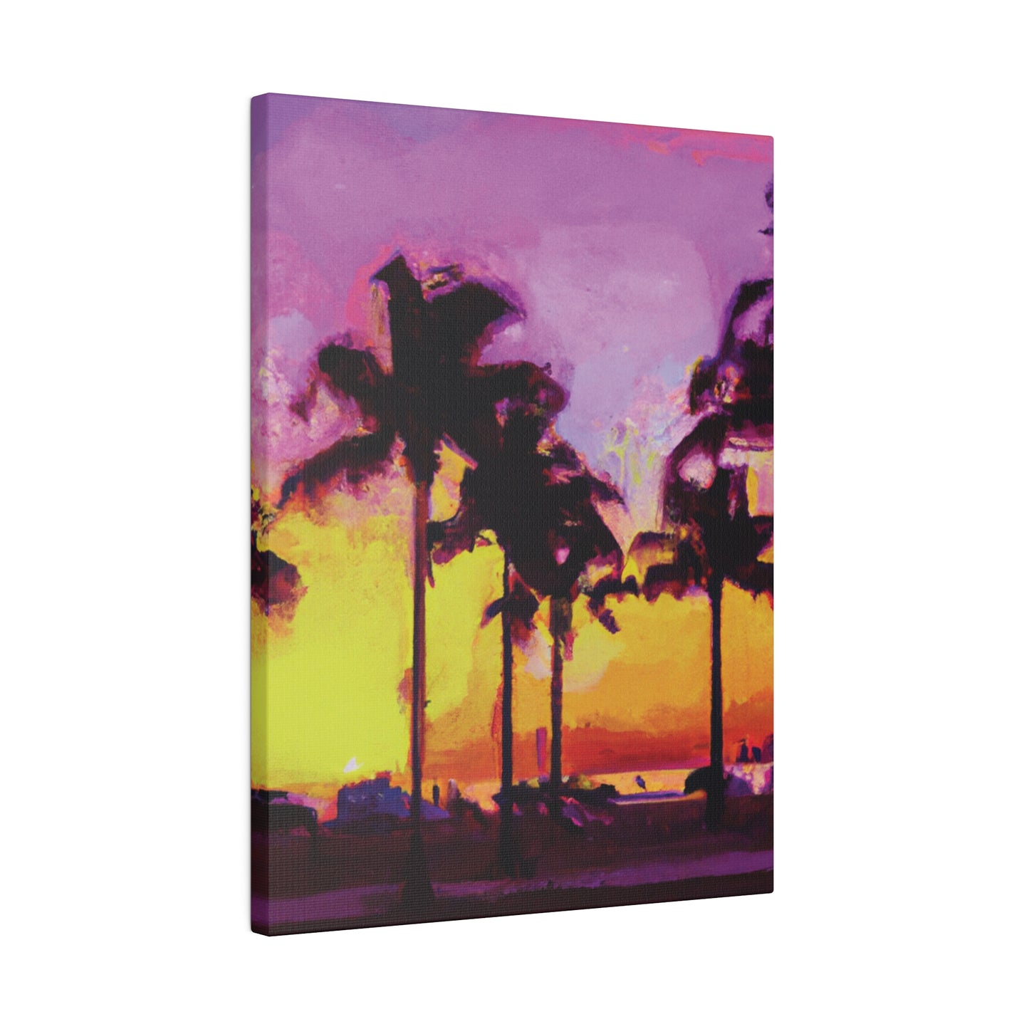 3958L - Miami Beach Sunset Painting Print | Miami | Beach | Sunset | Poster | Home Decor | Wall Art | Canvas