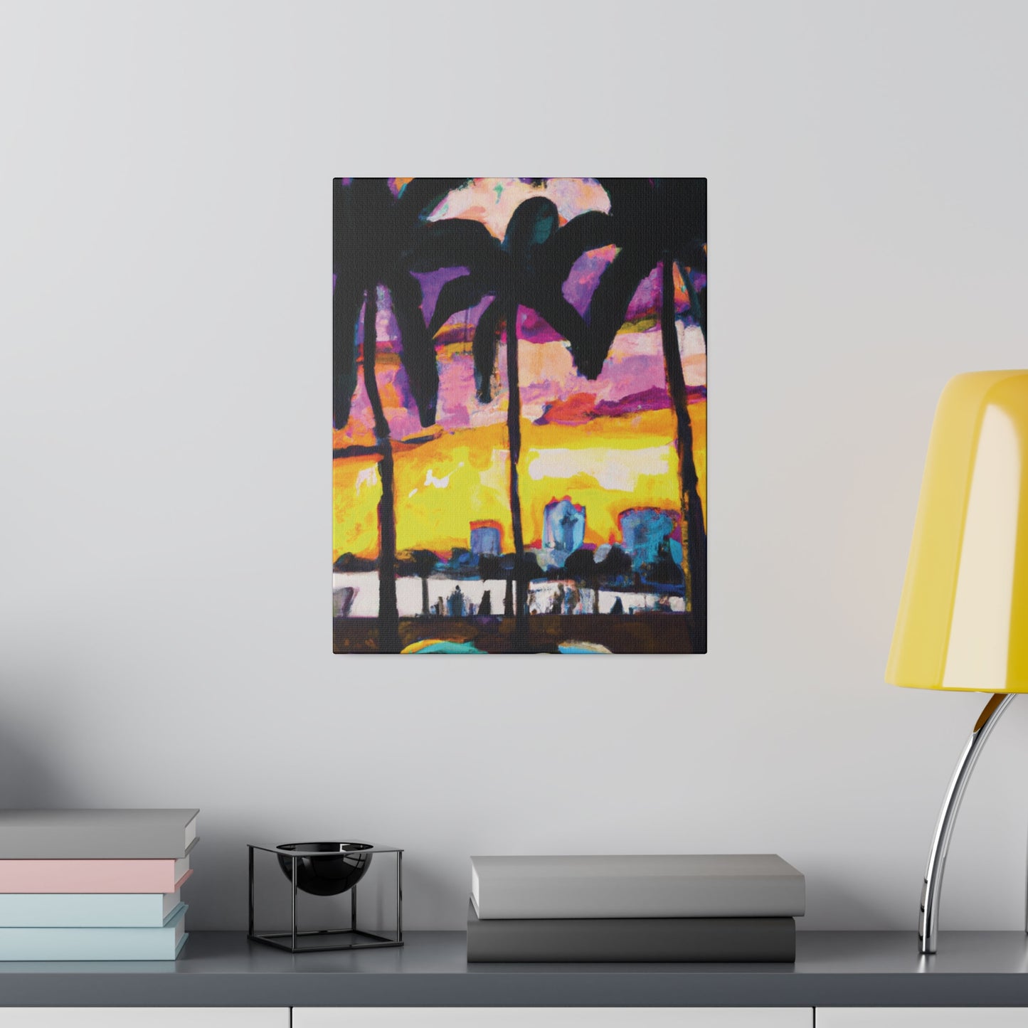 5162A - Miami Beach Sunset Painting Print | Miami | Beach | Sunset | Poster | Home Decor | Wall Art | Canvas