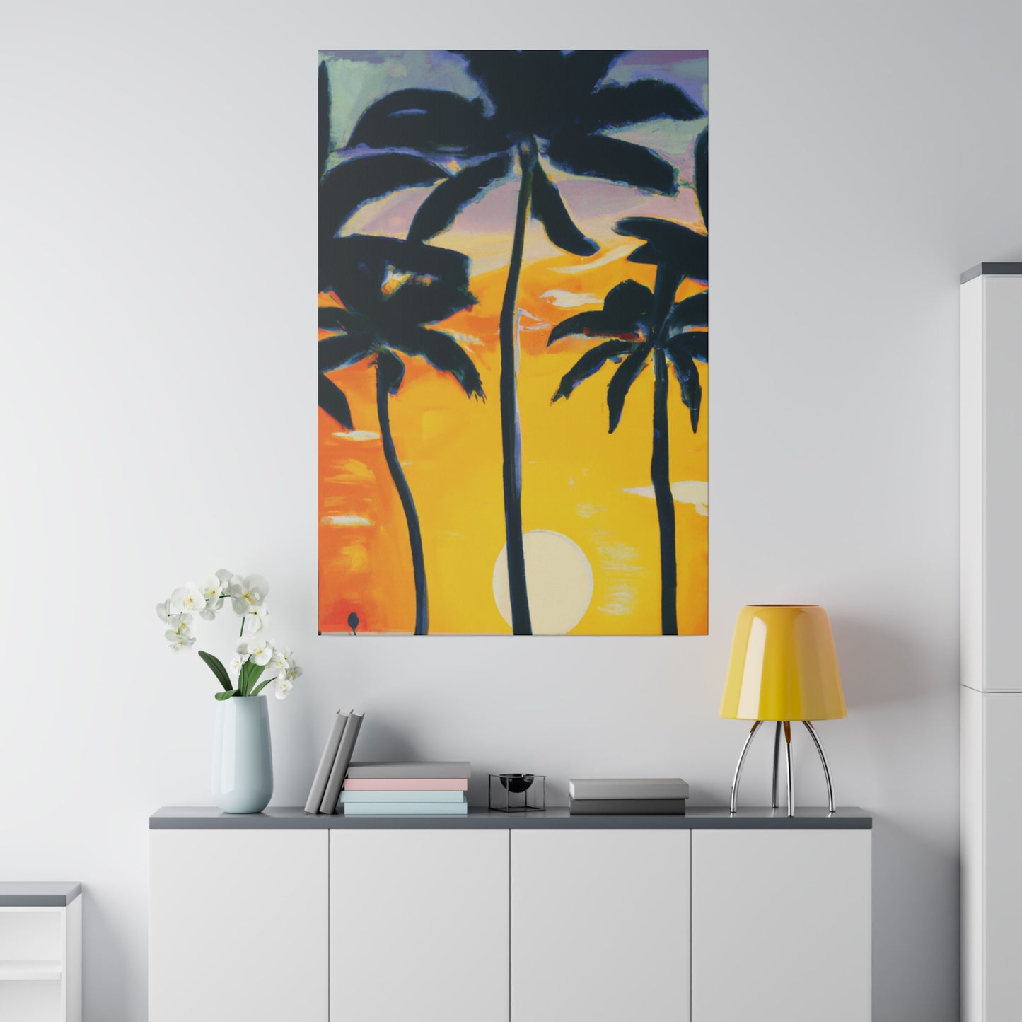 7390N - Miami Beach Sunset Painting Print | Miami | Beach | Sunset | Poster | Home Decor | Wall Art | Canvas