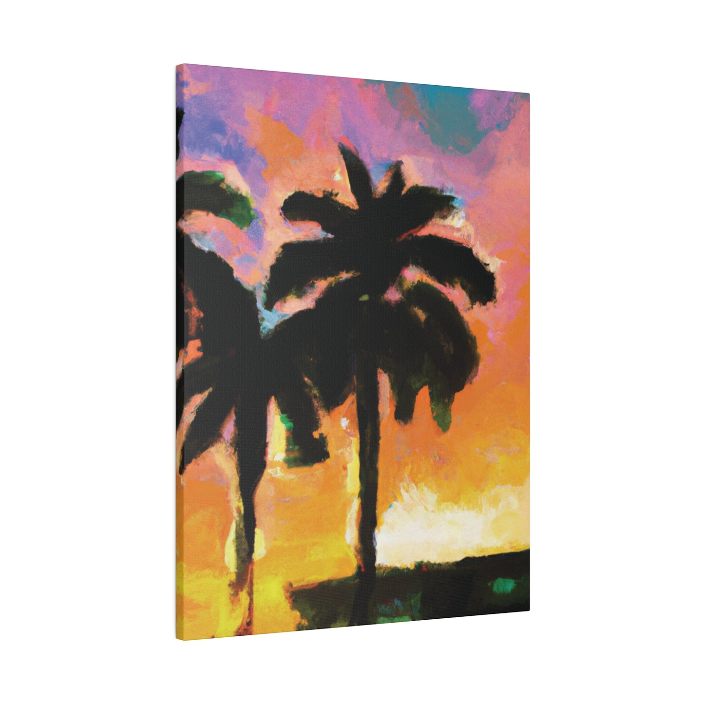 1532W - Miami Beach Sunset Painting Print | Miami | Beach | Sunset | Poster | Home Decor | Wall Art | Canvas