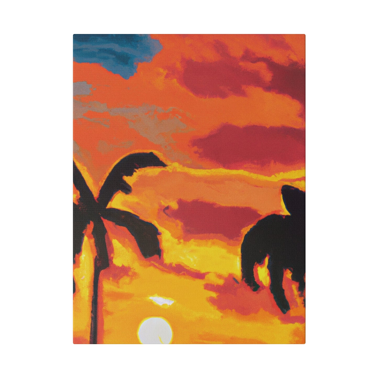 497L - Miami Beach Sunset Painting Print | Miami | Beach | Sunset | Poster | Home Decor | Wall Art | Canvas