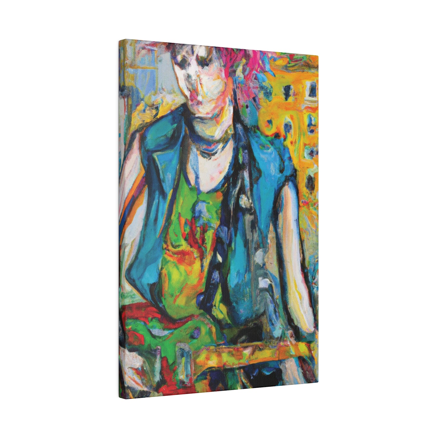 5368N - Rockstar Oil Painting Style Print | Poster | Home Decor | Wall Art | Music Art | Canvas