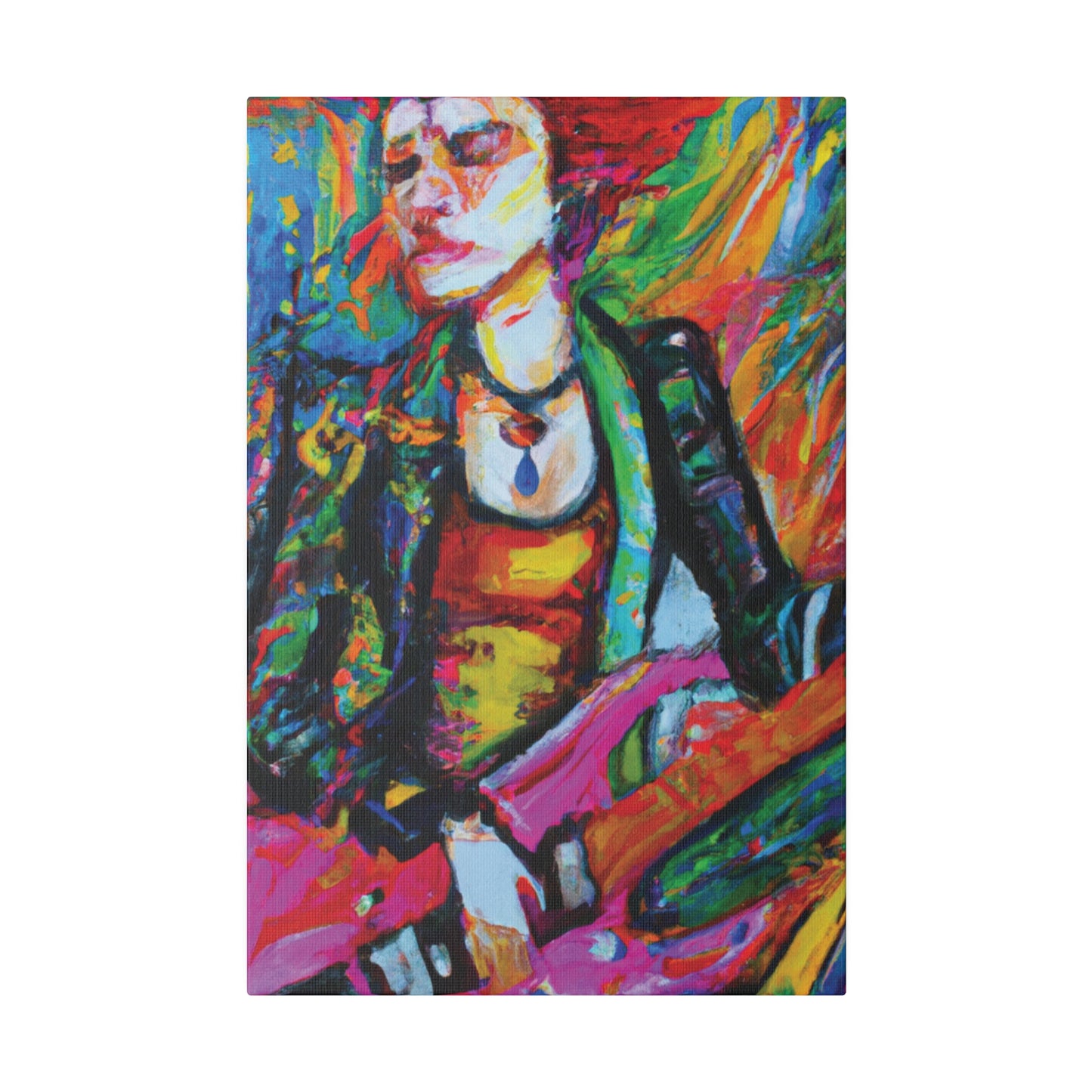 8293B - Rockstar Oil Painting Style Print | Poster | Home Decor | Wall Art | Music Art | Canvas