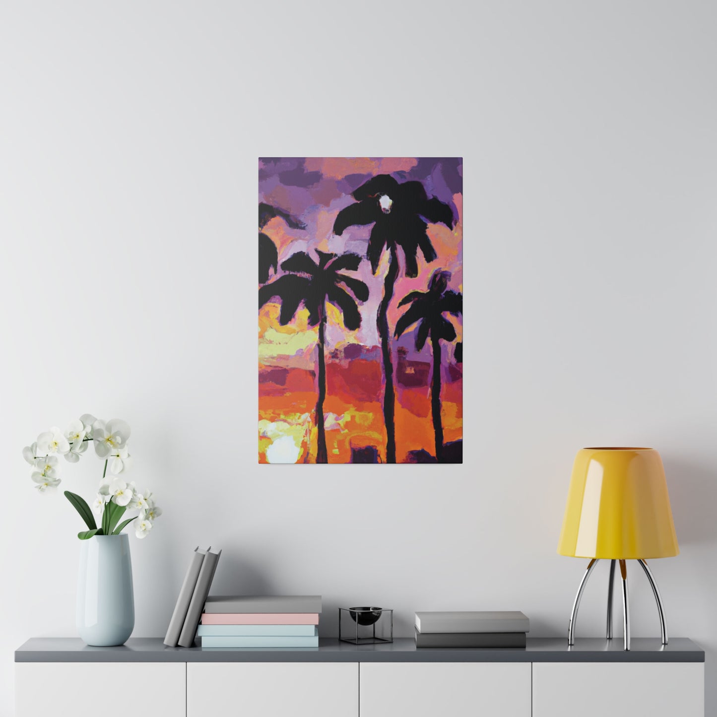 7449F - Miami Beach Sunset Painting Print | Miami | Beach | Sunset | Poster | Home Decor | Wall Art | Canvas