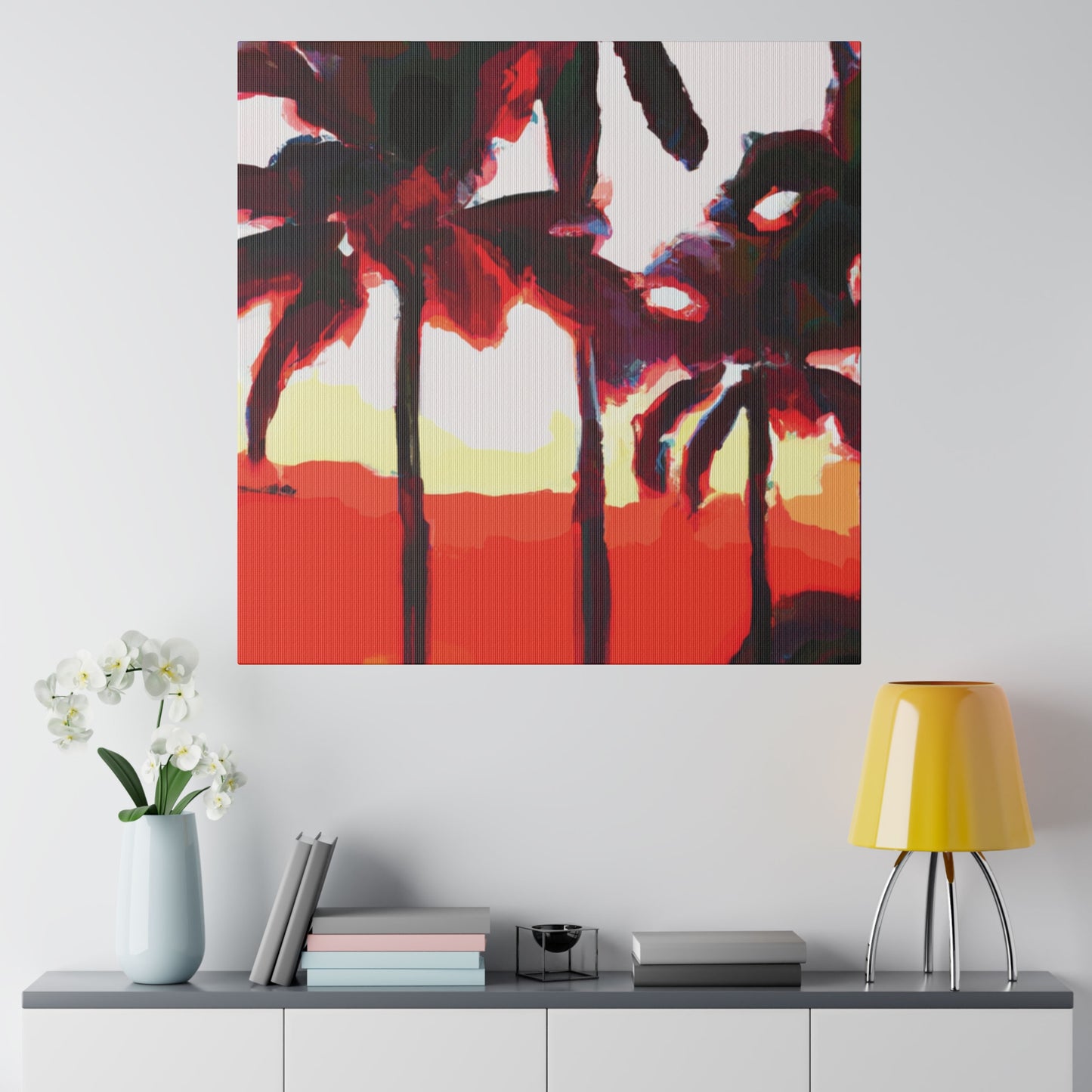 6831K - Miami Beach Sunset Painting Print | Miami | Beach | Sunset | Poster | Home Decor | Wall Art | Canvas