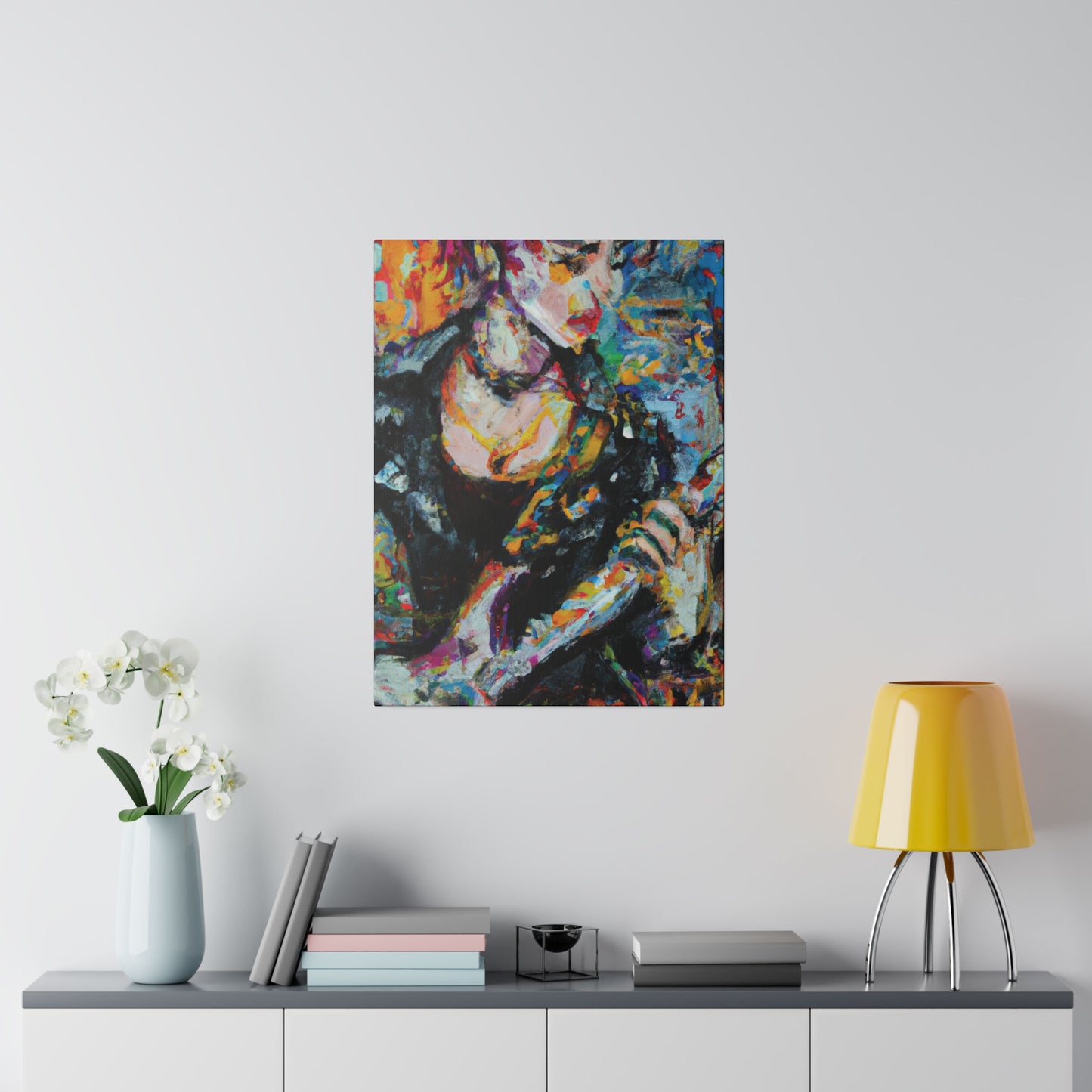 2106T - Rockstar Oil Painting Style Print | Poster | Home Decor | Wall Art | Music Art | Canvas