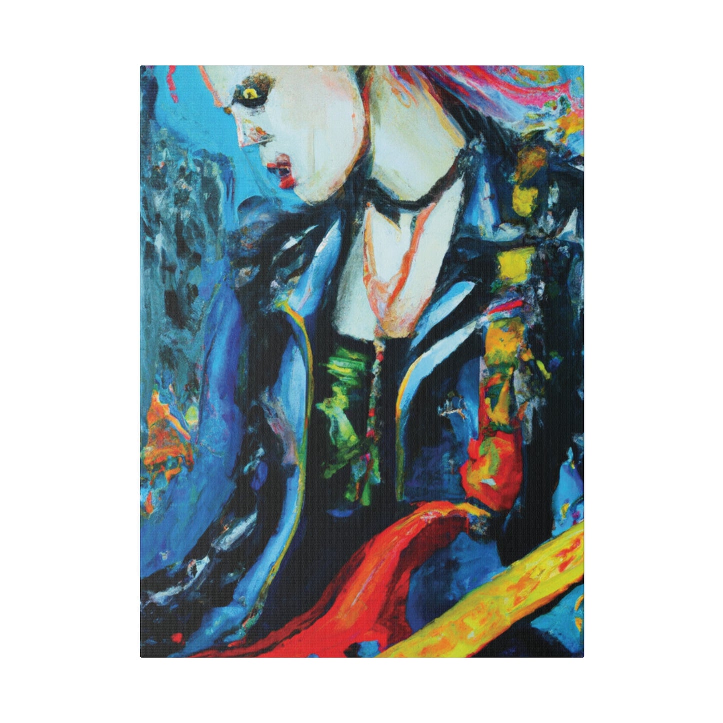 8900A - Rockstar Oil Painting Style Print | Poster | Home Decor | Wall Art | Music Art | Canvas