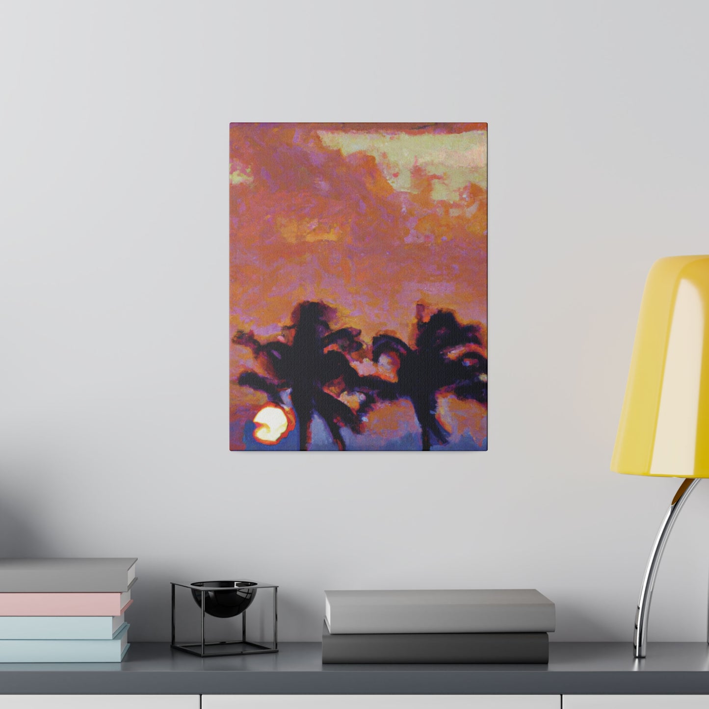 8235O - Miami Beach Sunset Painting Print | Miami | Beach | Sunset | Poster | Home Decor | Wall Art | Canvas