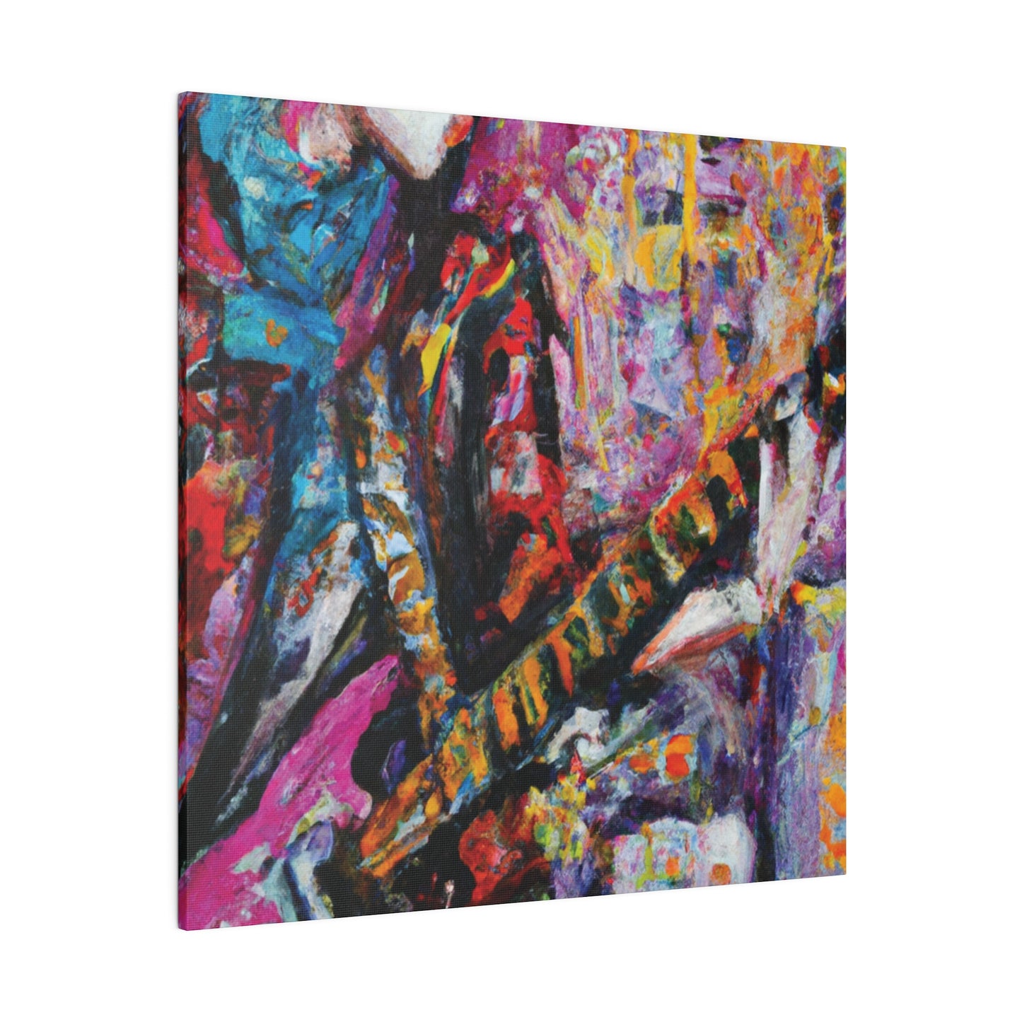 7772X - Rockstar Oil Painting Style Print | Poster | Home Decor | Wall Art | Music Art | Canvas