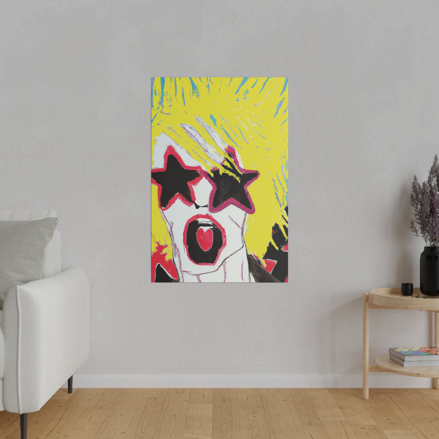 6256G - Rockstar Painting Print | Face | Abstract | Poster | Home Decor | Wall Art | Music Art | Canvas