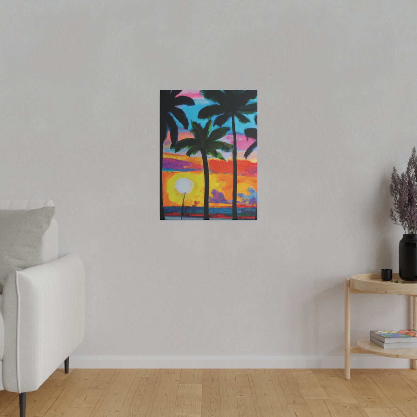 9043Y - Miami Beach Sunset Painting Print | Miami | Beach | Sunset | Poster | Home Decor | Wall Art | Canvas