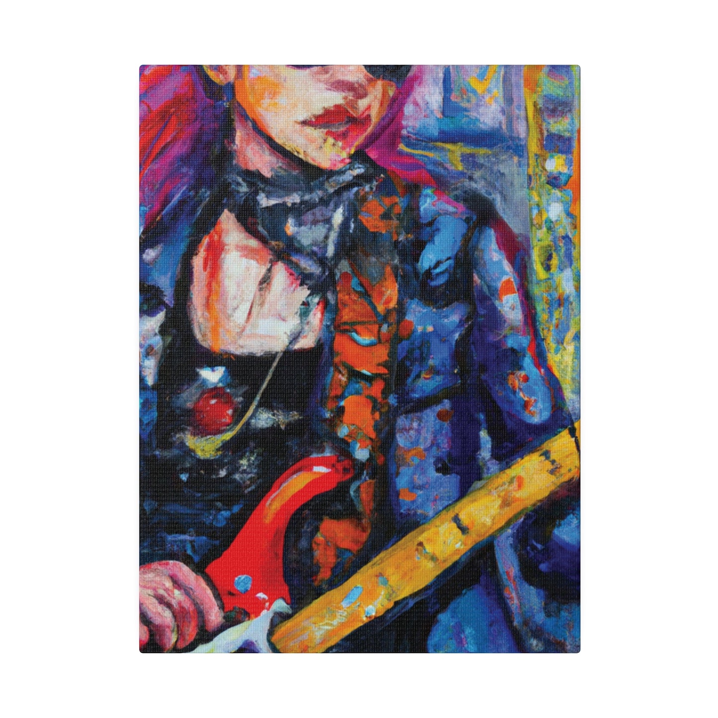 9231K - Rockstar Oil Painting Style Print | Poster | Home Decor | Wall Art | Music Art | Canvas