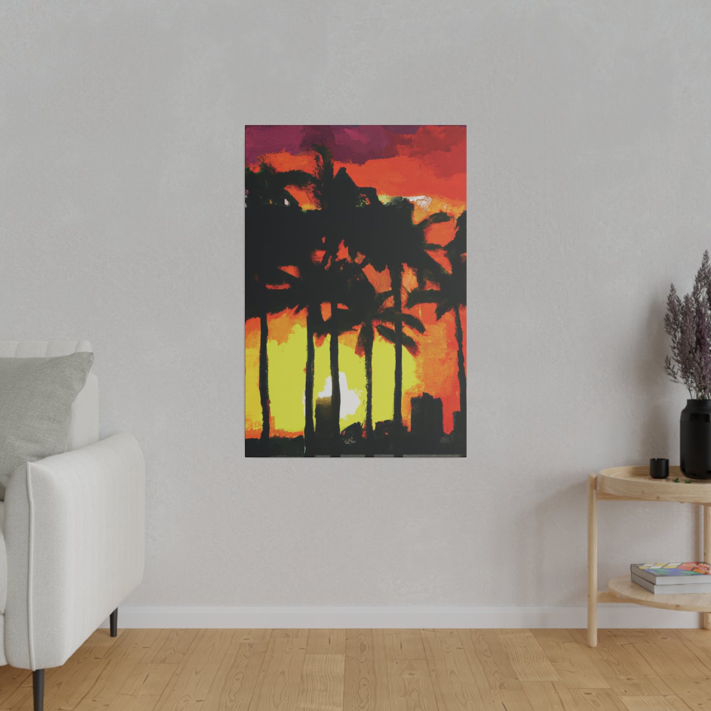 8291L - Miami Beach Sunset Painting Print | Miami | Beach | Sunset | Poster | Home Decor | Wall Art | Canvas