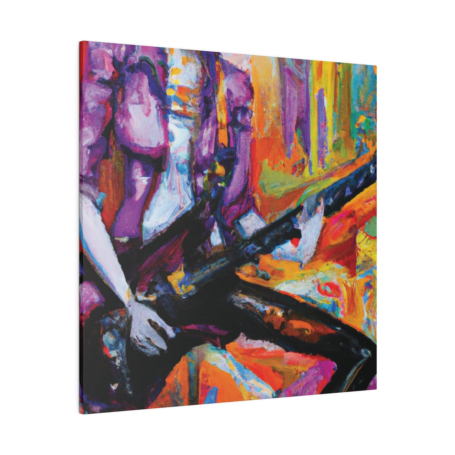 477F - Rockstar Oil Painting Style Print | Poster | Home Decor | Wall Art | Music Art | Canvas