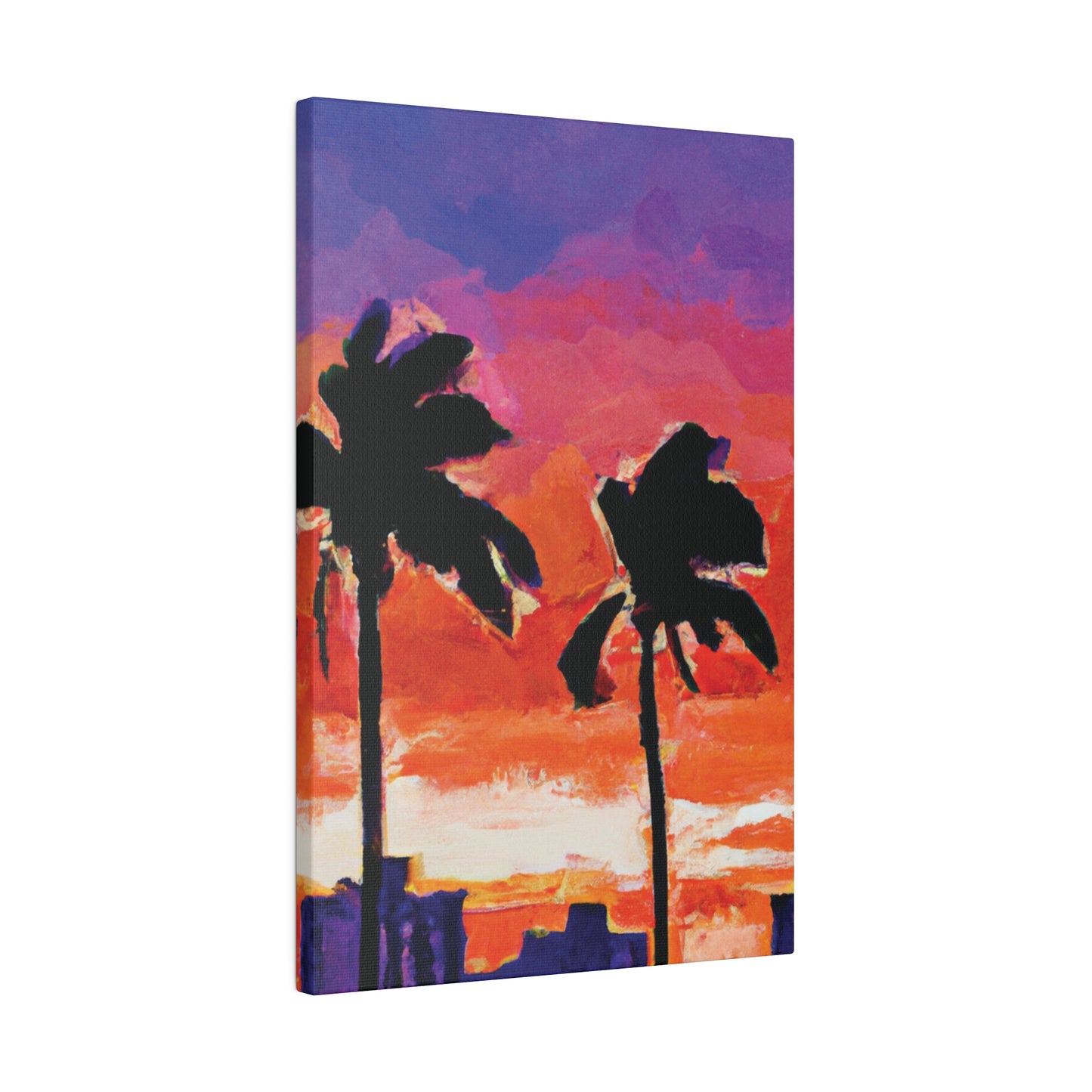 3243X - Miami Beach Sunset Painting Print | Miami | Beach | Sunset | Poster | Home Decor | Wall Art | Canvas