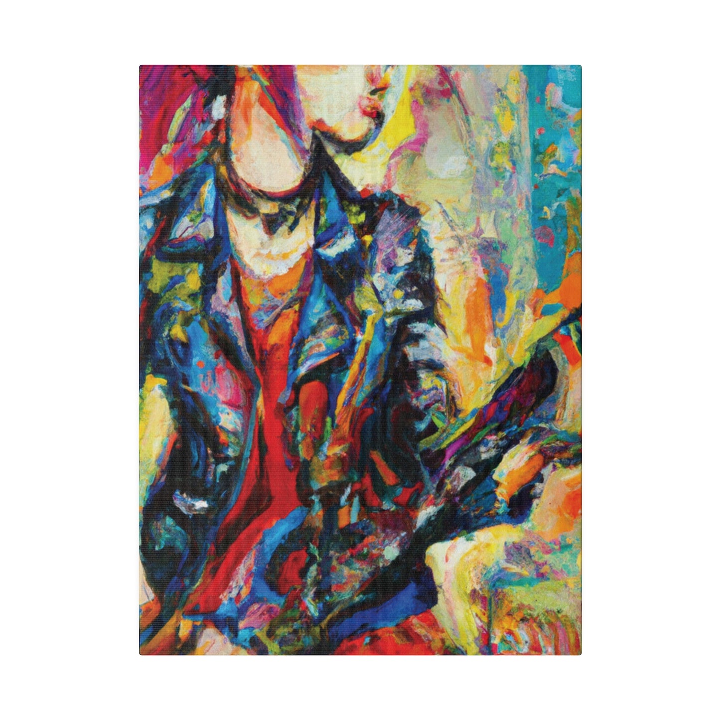 3154V - Rockstar Oil Painting Style Print | Poster | Home Decor | Wall Art | Music Art | Canvas