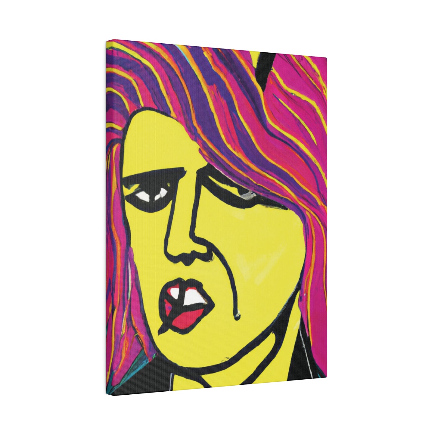 6639Q - Rockstar Painting Print | Face | Abstract | Poster | Home Decor | Wall Art | Music Art | Canvas