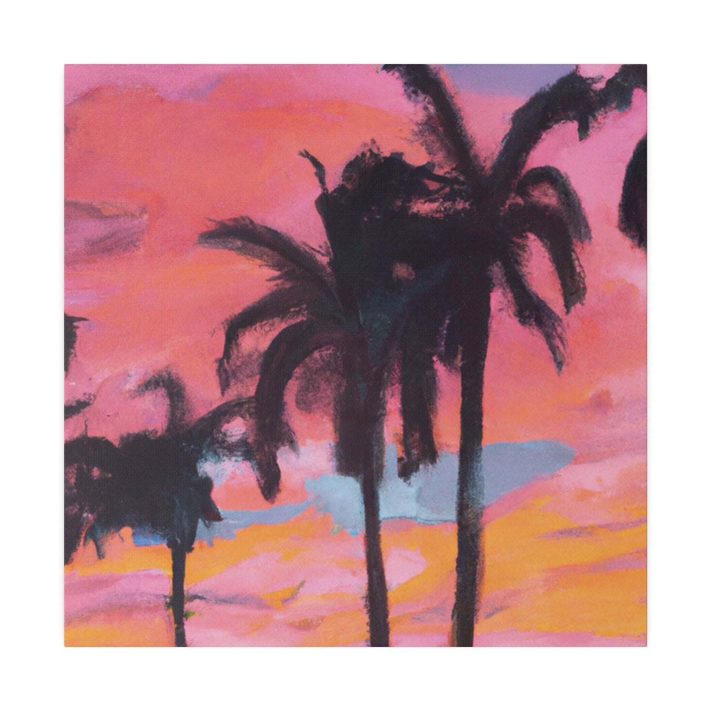 6349G - Miami Beach Sunset Painting Print | Miami | Beach | Sunset | Poster | Home Decor | Wall Art | Canvas