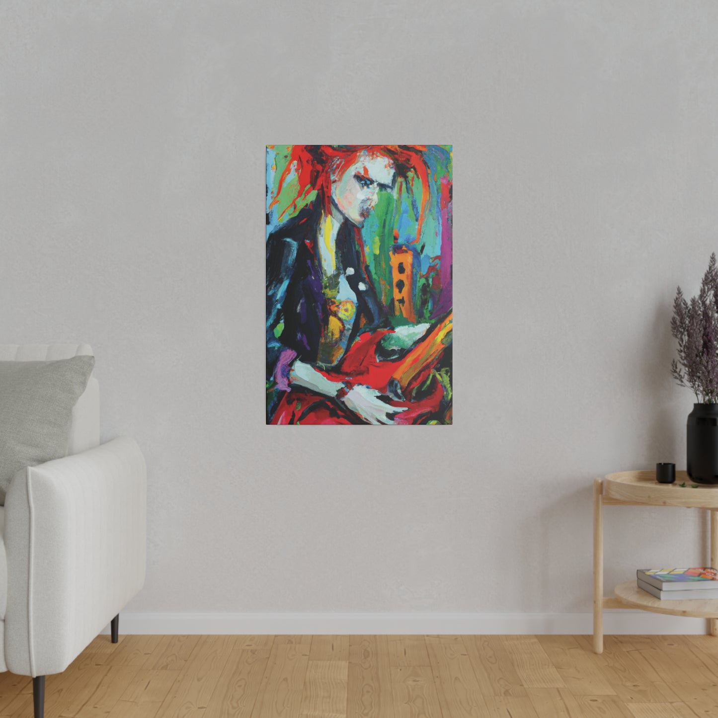 5857Q - Rockstar Oil Painting Style Print | Poster | Home Decor | Wall Art | Music Art | Canvas