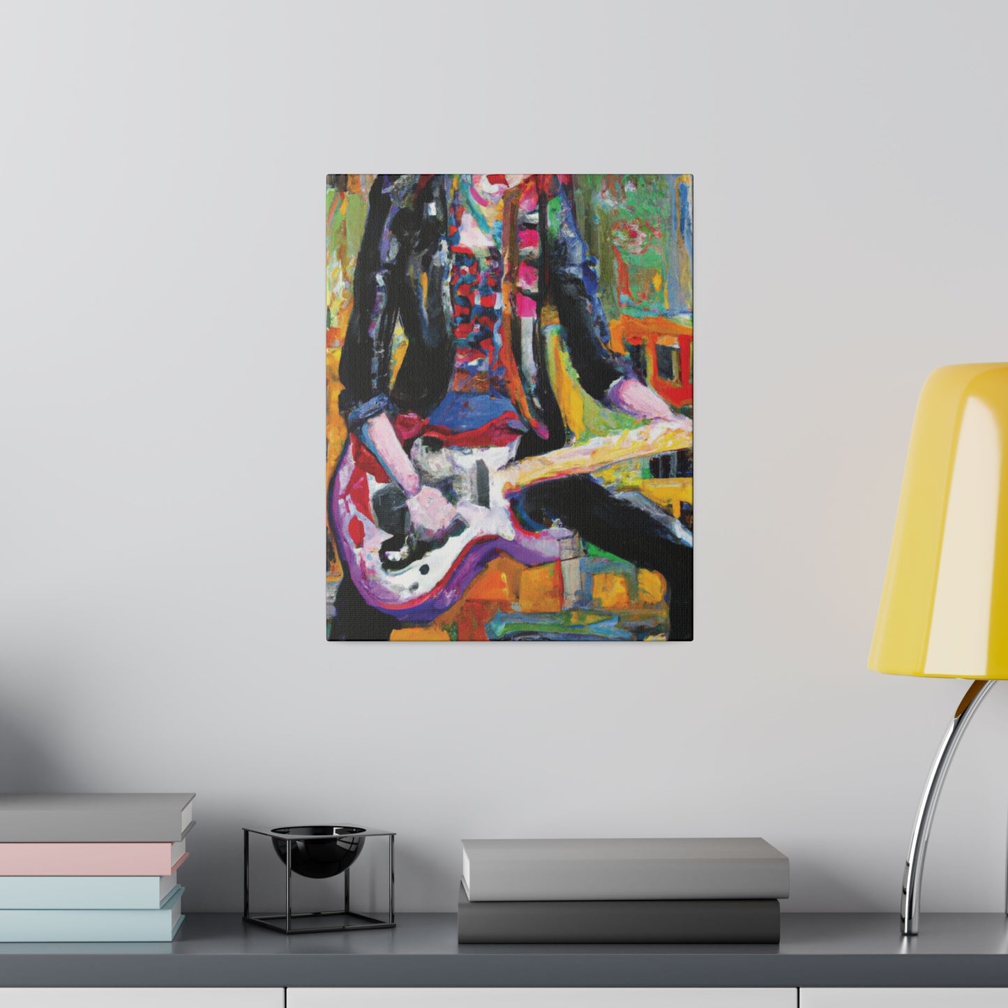 834H - Rockstar Oil Painting Style Print | Poster | Home Decor | Wall Art | Music Art | Canvas