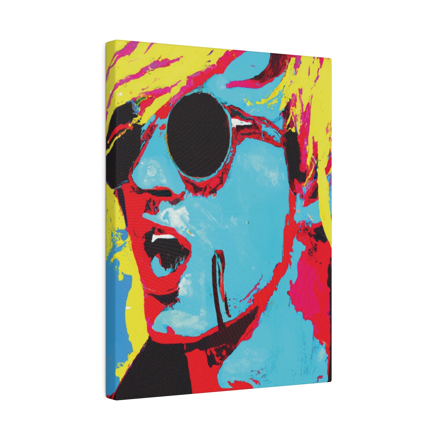 7198K - Rockstar Painting Print | Face | Abstract | Poster | Home Decor | Wall Art | Music Art | Canvas