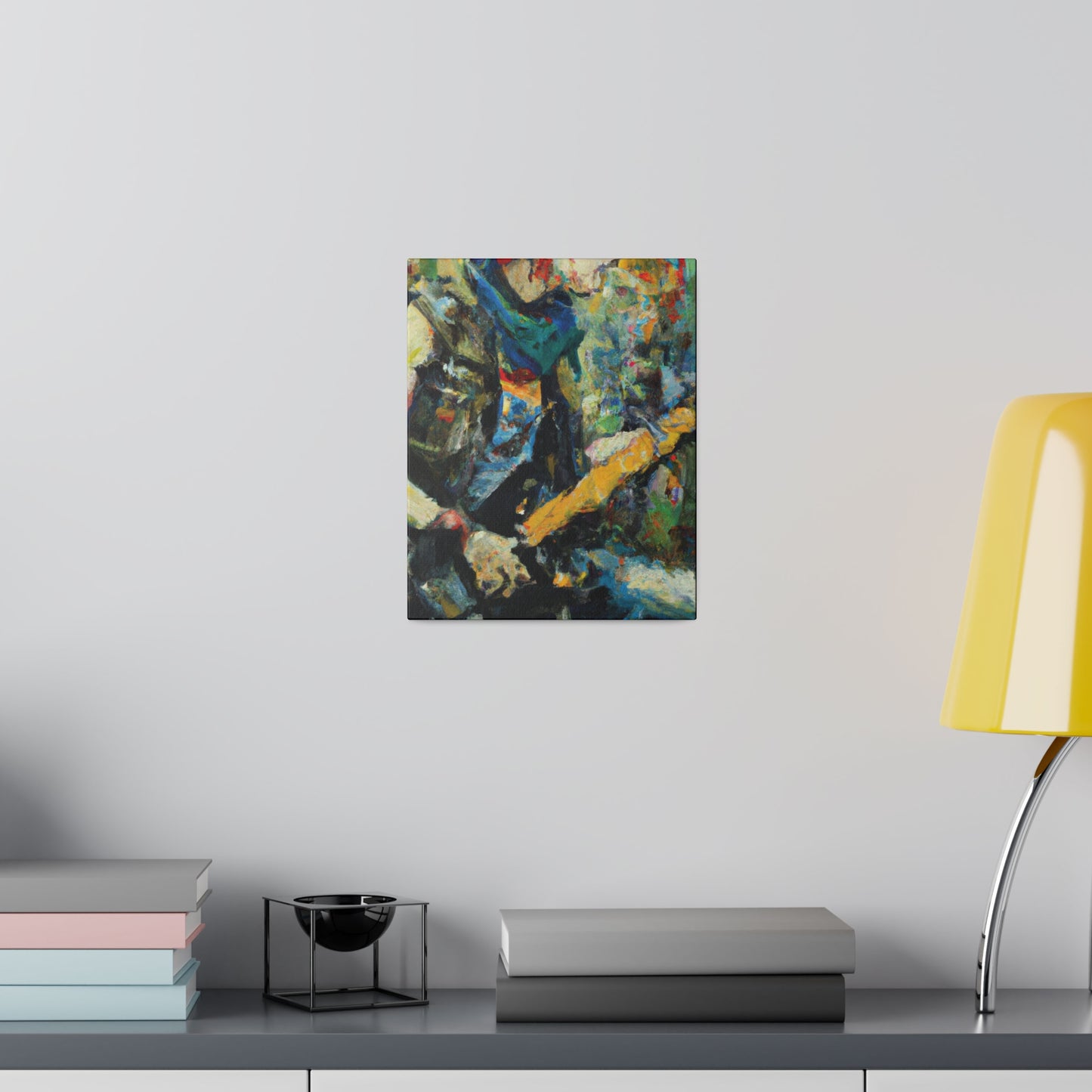 3758W - Rockstar Oil Painting Style Print | Poster | Home Decor | Wall Art | Music Art | Canvas