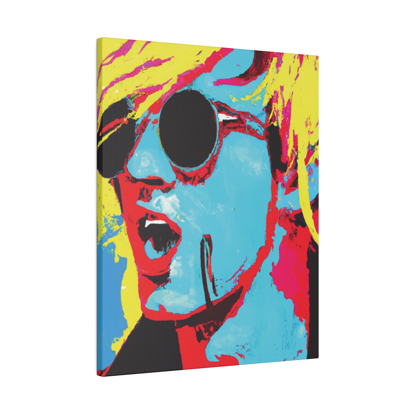 7198K - Rockstar Painting Print | Face | Abstract | Poster | Home Decor | Wall Art | Music Art | Canvas