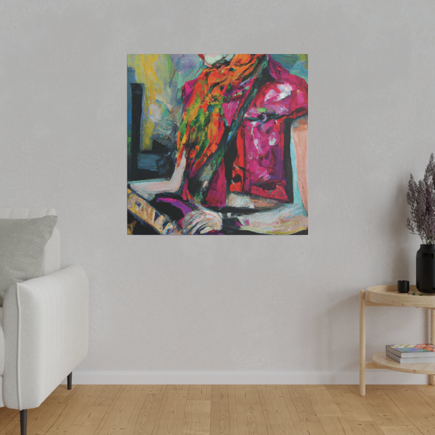 9053L - Rockstar Oil Painting Style Print | Poster | Home Decor | Wall Art | Music Art | Canvas