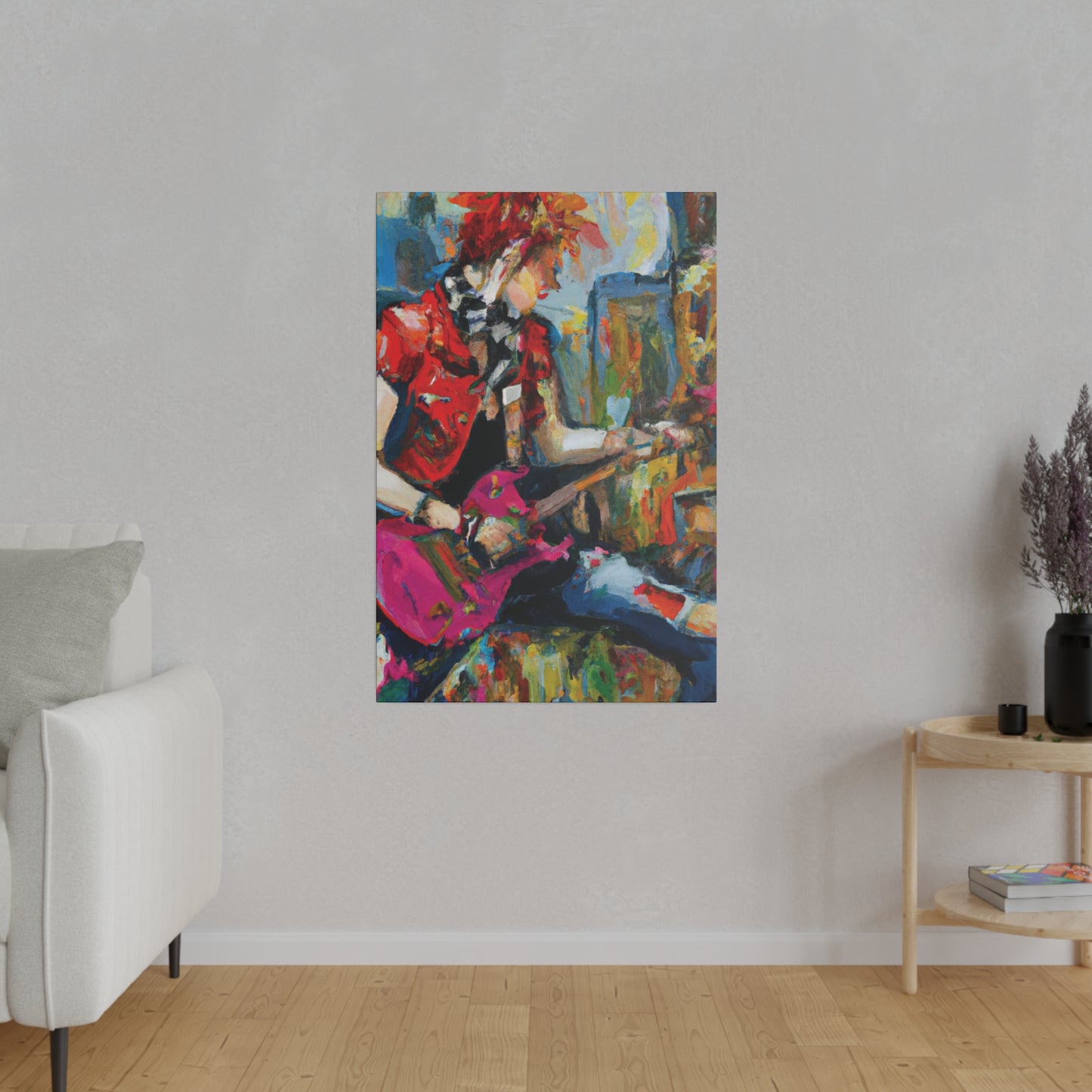 9666G - Rockstar Oil Painting Style Print | Poster | Home Decor | Wall Art | Music Art | Canvas