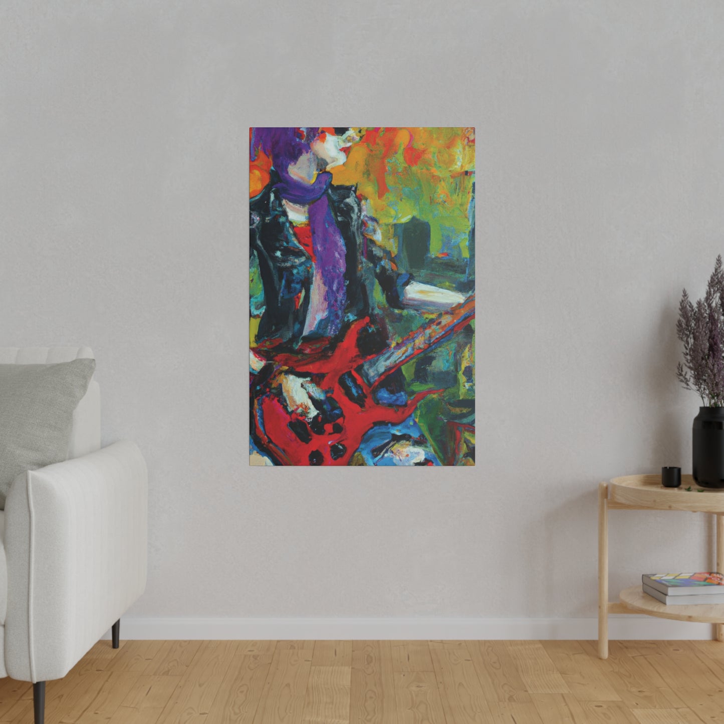 9823K - Rockstar Oil Painting Style Print | Poster | Home Decor | Wall Art | Music Art | Canvas