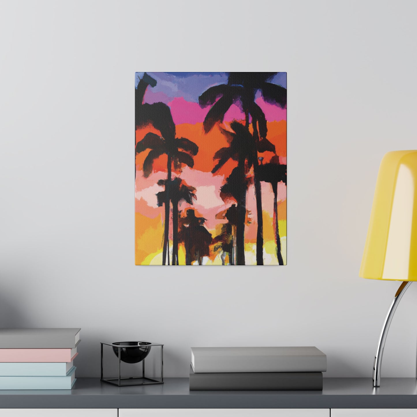 5857E - Miami Beach Sunset Painting Print | Miami | Beach | Sunset | Poster | Home Decor | Wall Art | Canvas