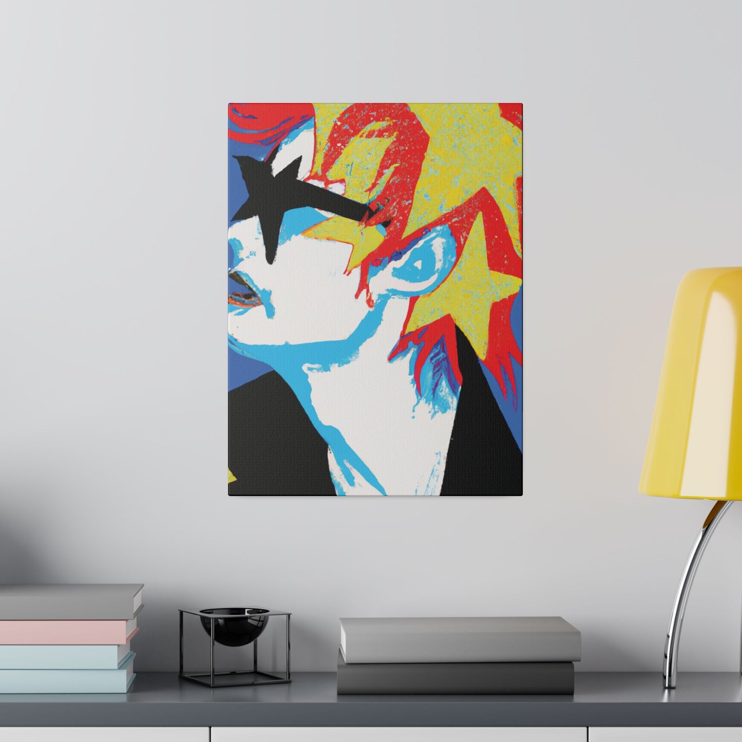 9245E - Rockstar Painting Print | Face | Abstract | Poster | Home Decor | Wall Art | Music Art | Canvas