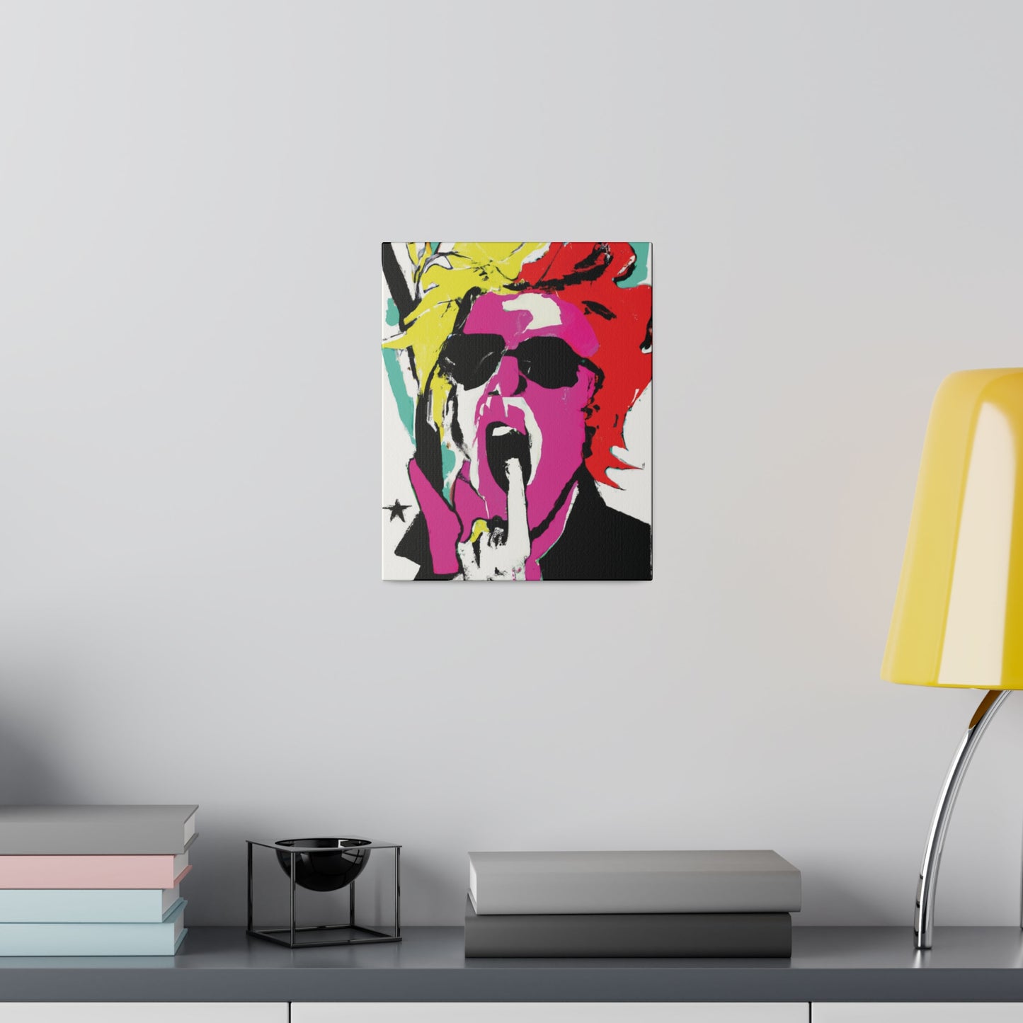 4598A - Rockstar Painting Print | Face | Abstract | Poster | Home Decor | Wall Art | Music Art | Canvas