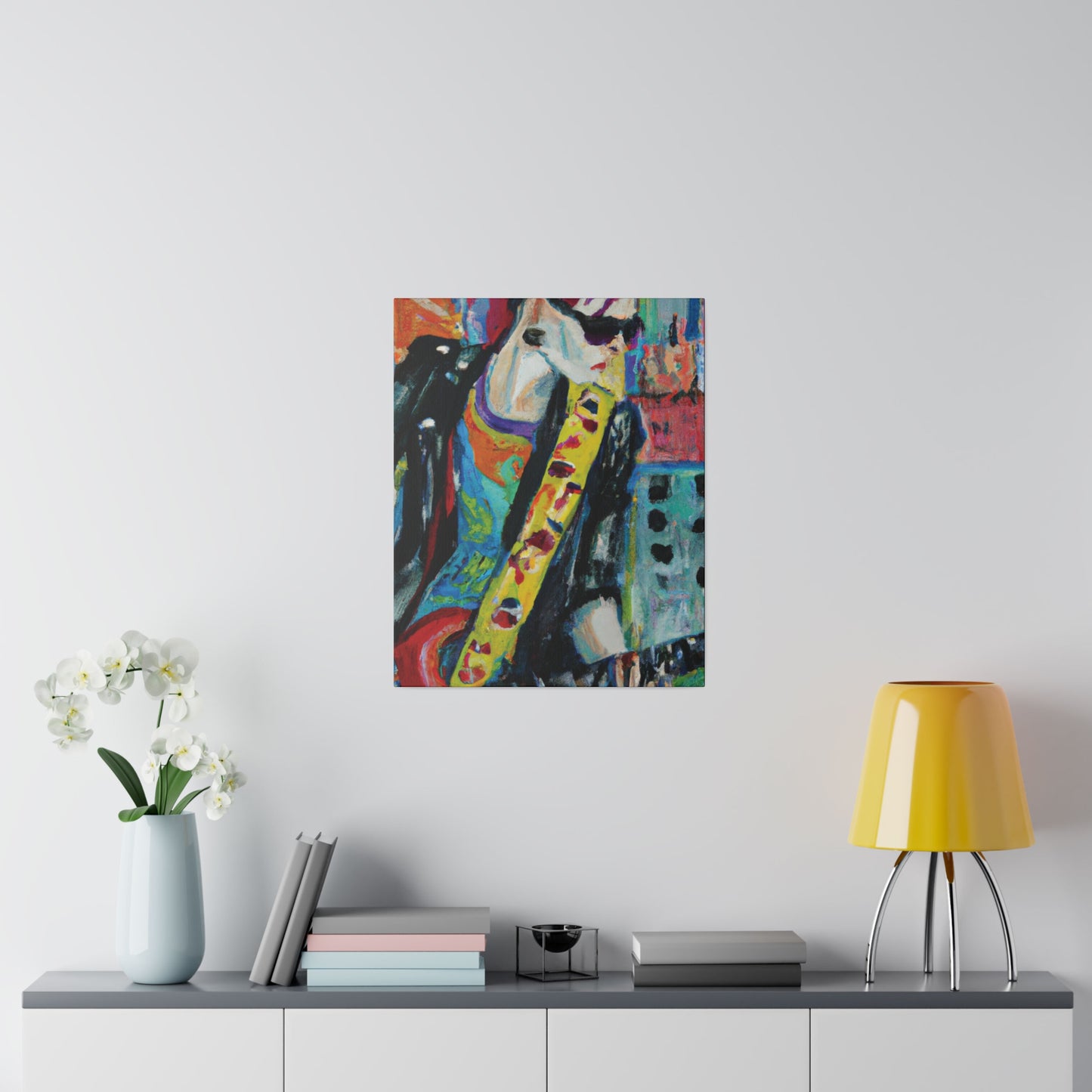 6518A - Rockstar Oil Painting Style Print | Poster | Home Decor | Wall Art | Music Art | Canvas