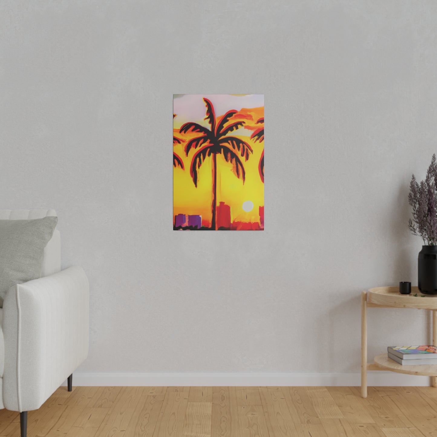 6539T - Miami Beach Sunset Painting Print | Miami | Beach | Sunset | Poster | Home Decor | Wall Art | Canvas