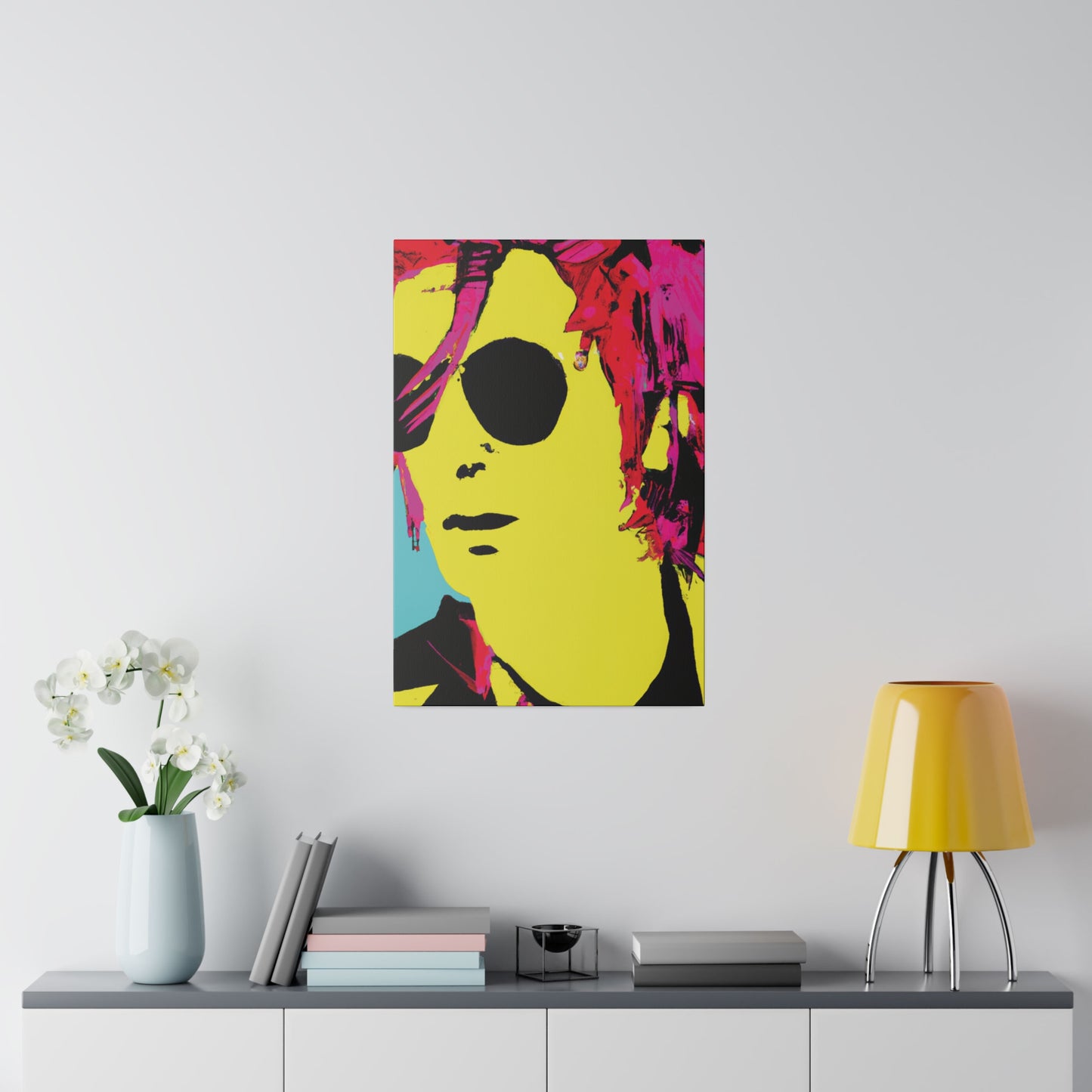 4543A - Rockstar Painting Print | Face | Abstract | Poster | Home Decor | Wall Art | Music Art | Canvas