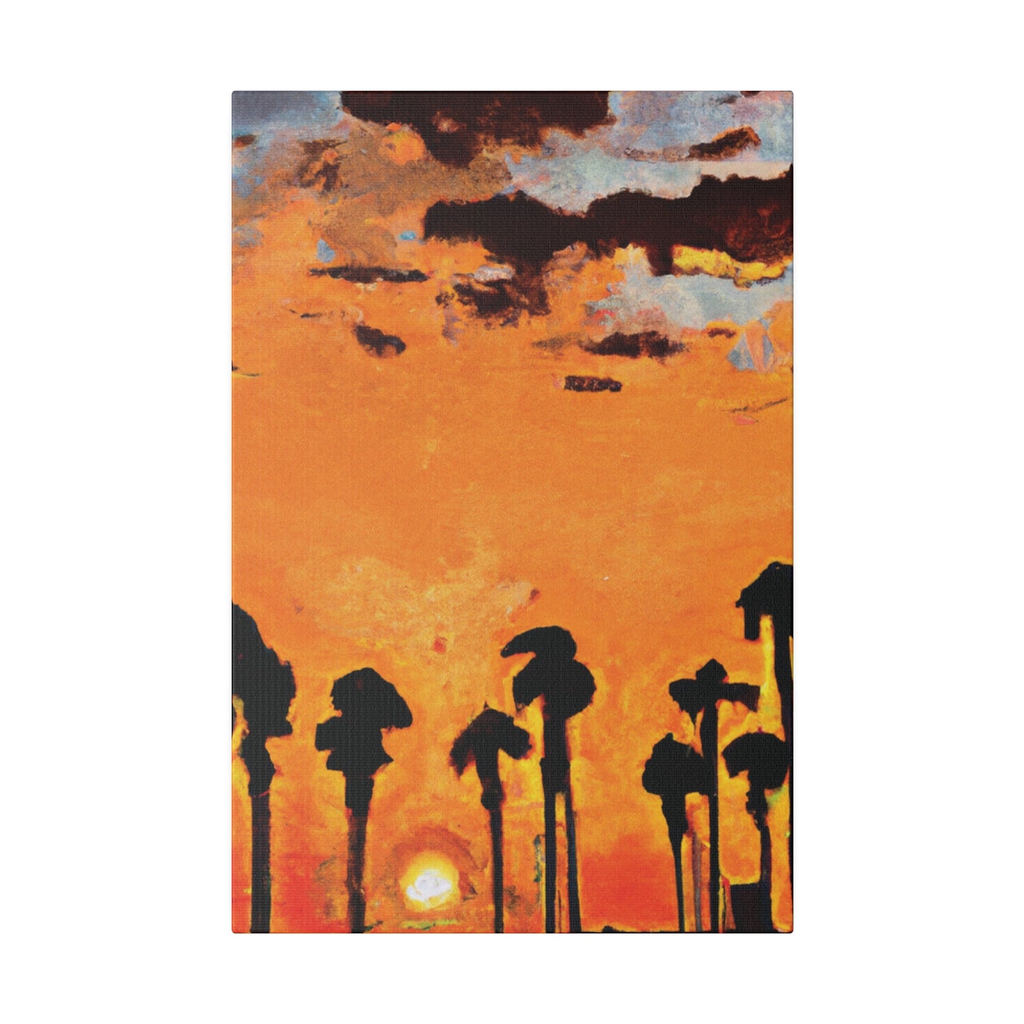 3231S - Miami Beach Sunset Painting Print | Miami | Beach | Sunset | Poster | Home Decor | Wall Art | Canvas