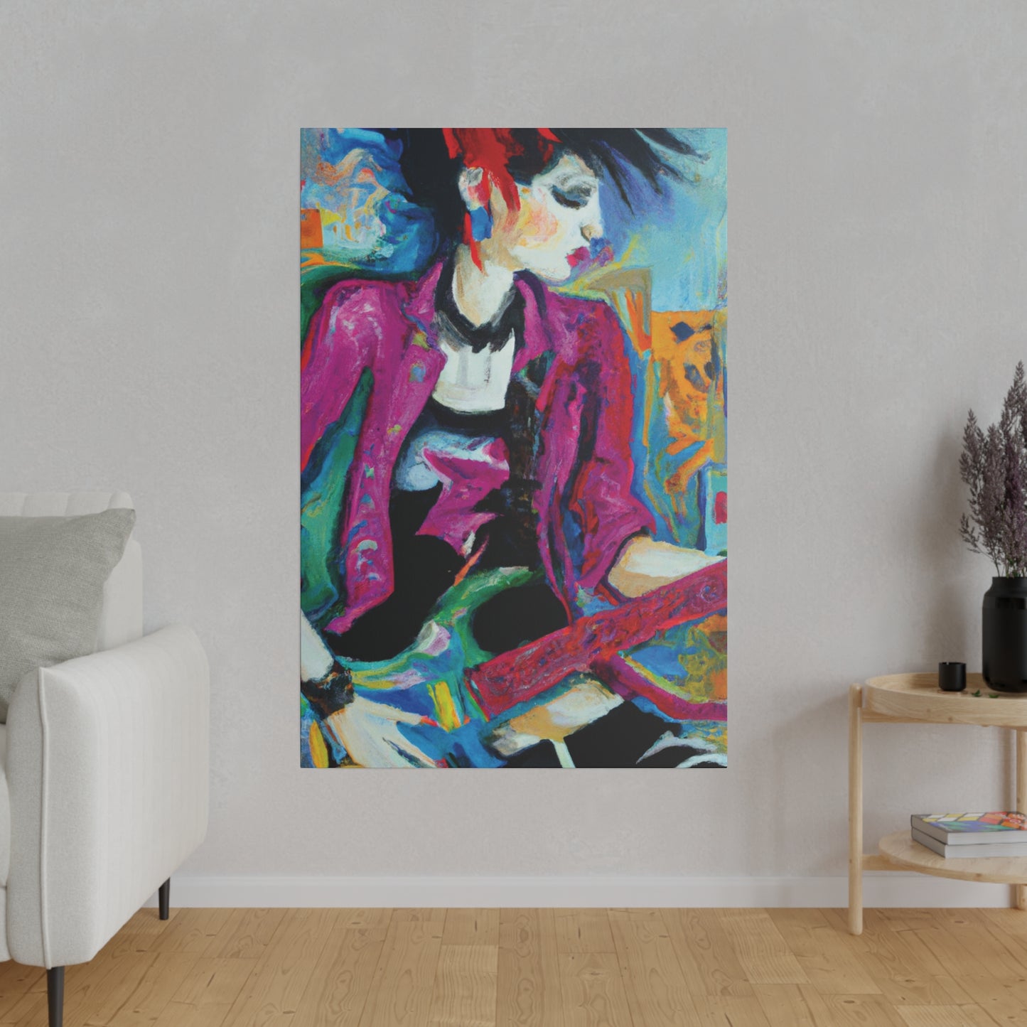 2711A - Rockstar Oil Painting Style Print | Poster | Home Decor | Wall Art | Music Art | Canvas