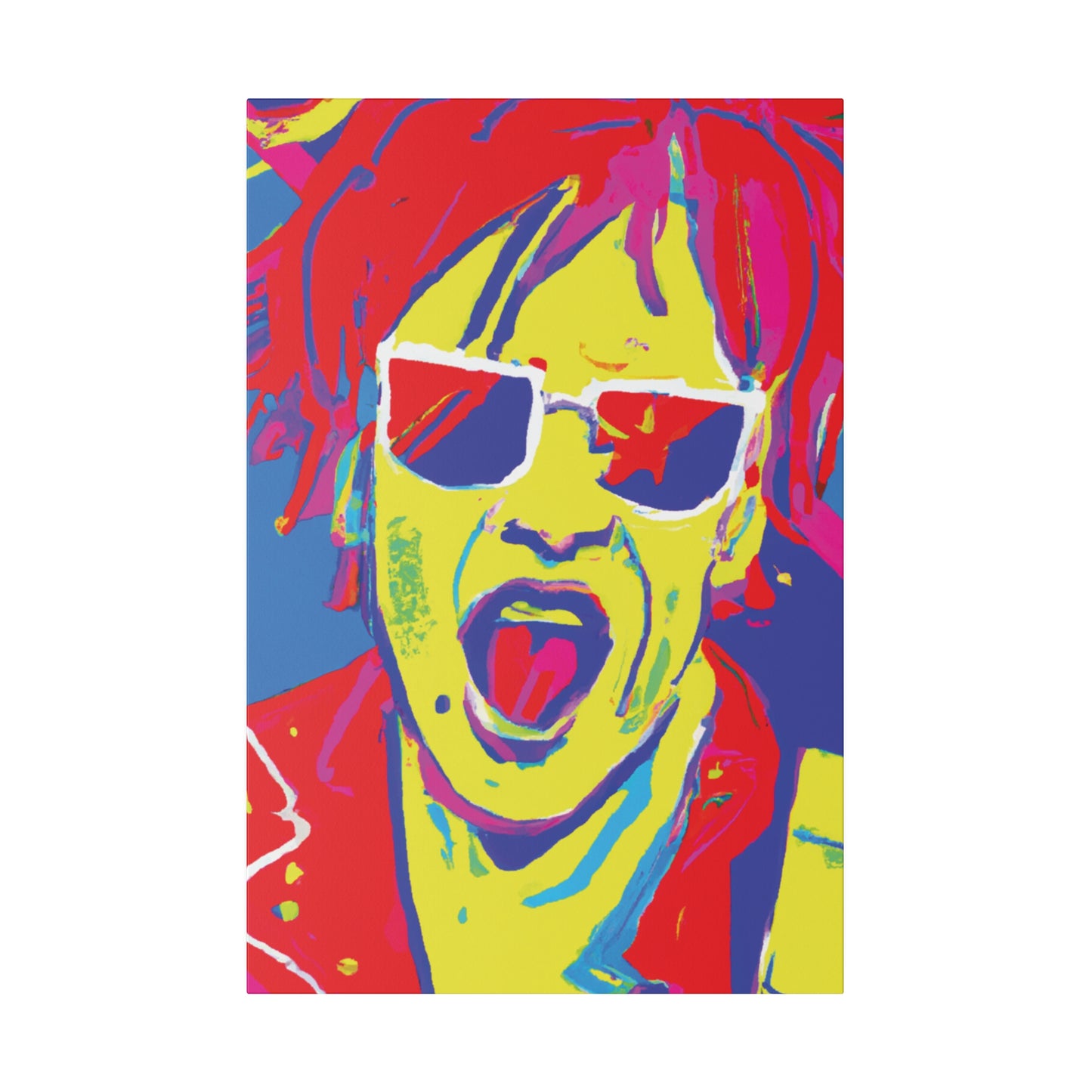 6706E - Rockstar Painting Print | Face | Abstract | Poster | Home Decor | Wall Art | Music Art | Canvas