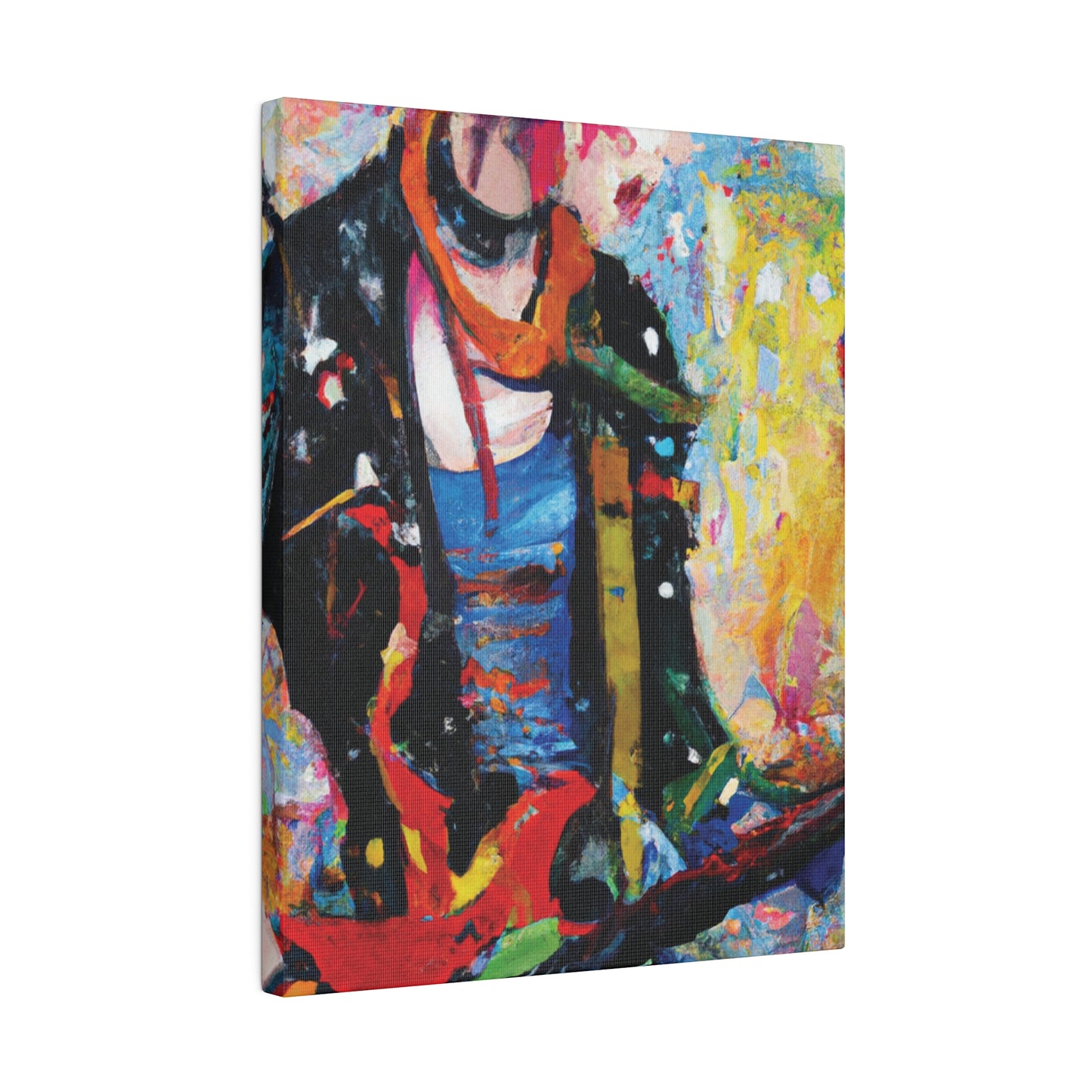 3151J - Rockstar Oil Painting Style Print | Poster | Home Decor | Wall Art | Music Art | Canvas