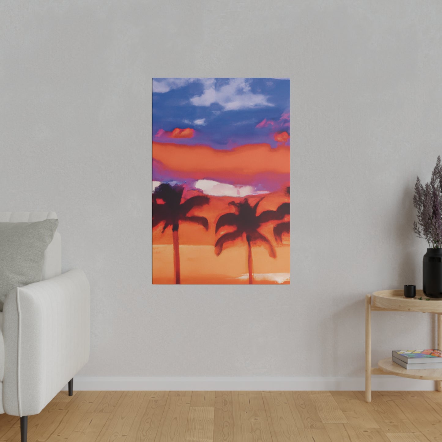 8546B - Miami Beach Sunset Painting Print | Miami | Beach | Sunset | Poster | Home Decor | Wall Art | Canvas