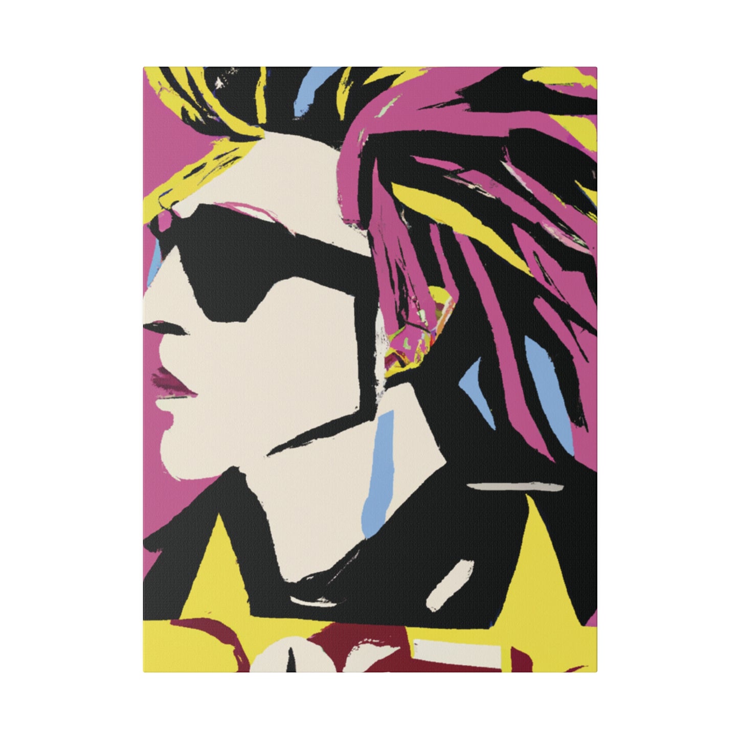 6201W - Rockstar Painting Print | Face | Abstract | Poster | Home Decor | Wall Art | Music Art | Canvas