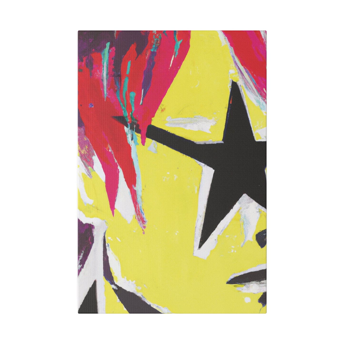8768M - Rockstar Painting Print | Face | Abstract | Poster | Home Decor | Wall Art | Music Art | Canvas