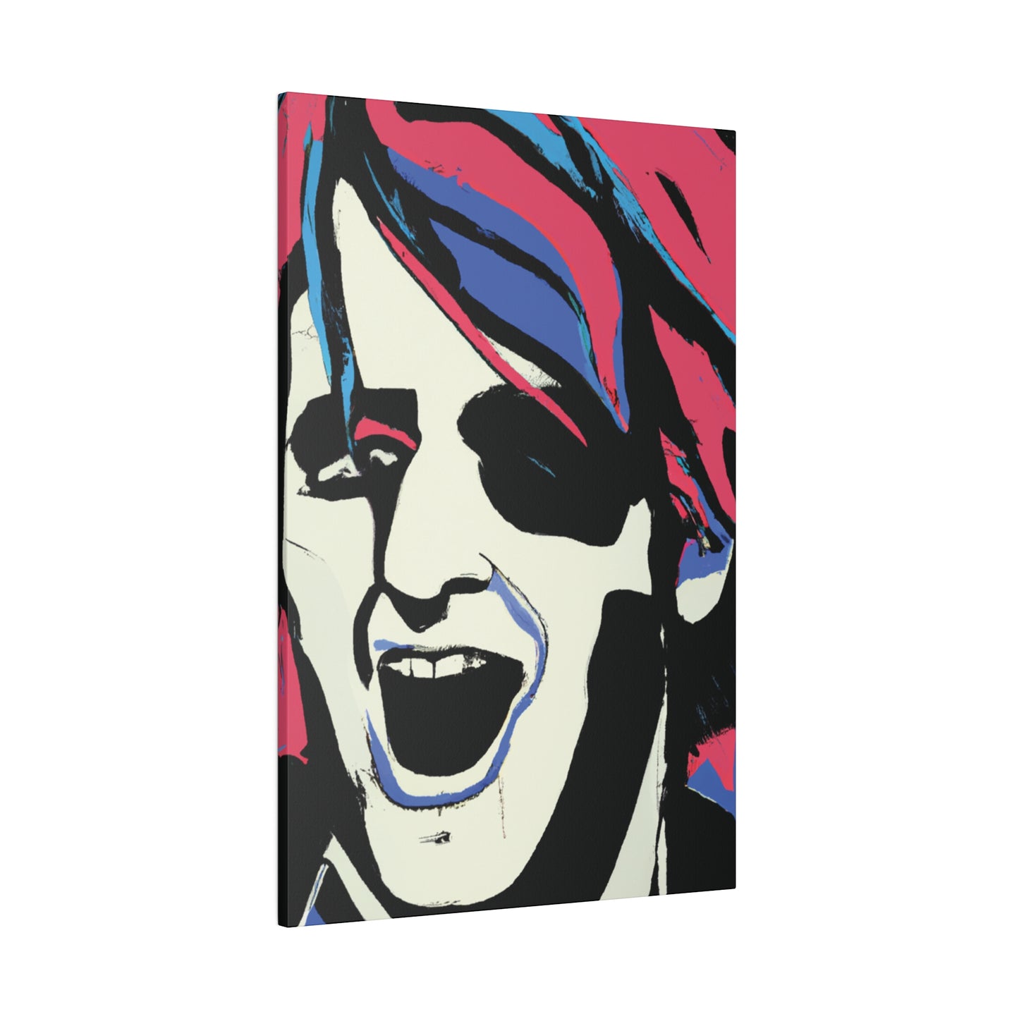 4318K - Rockstar Painting Print | Face | Abstract | Poster | Home Decor | Wall Art | Music Art | Canvas