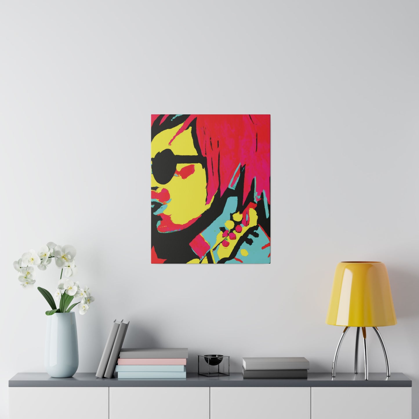 8972Y - Rockstar Painting Print | Face | Abstract | Poster | Home Decor | Wall Art | Music Art | Canvas